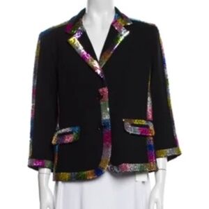 WOW! LIBERTINE WOOL BLAZER SHORT JACKET w/SEQUIN EMBELLISHMENTS L Retail $1425